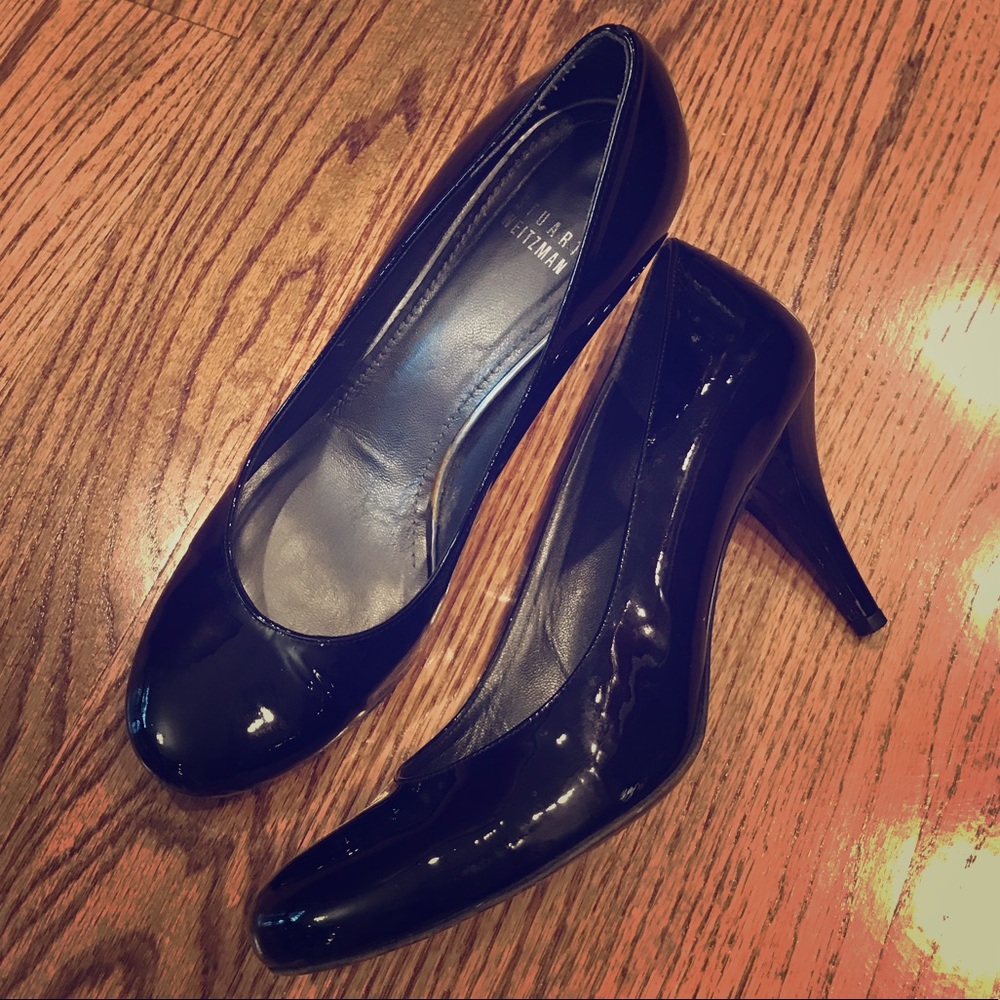 Stuart Weitzman black patent leather heels